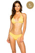 Luli Fama Orillas Del Mar Ribbed Double Strap Sliding Halter Bikini Top